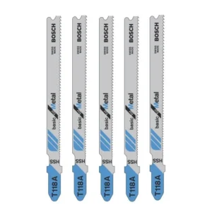 Lame de scie sauteuse pour acier 5 pcs épais 1 à 3 mm T 118 A