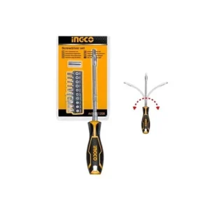 Tournevis porte embout de vissage 1/4″ lame flexible 275 mm 13 pcs