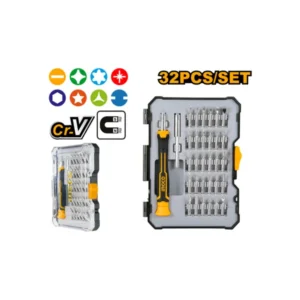 Tournevis porte embout de vissage 1/4″ 115 mm 34 pcs