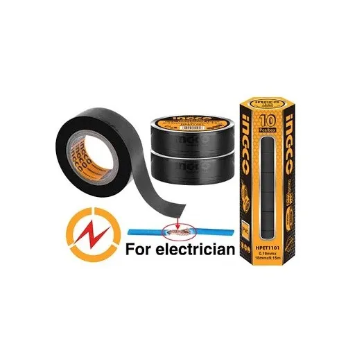 Bande ruban adhésif d'électricien 18 mmx09 m noir