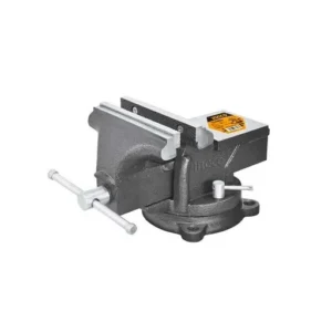 Étau de serrage à base pivotante acier forgé mors large 100 mm