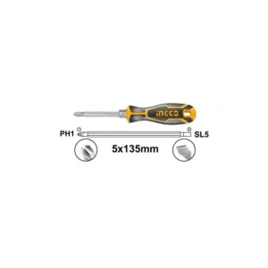 Tournevis lame réversible bout PH 2×100 et plat 6×100 mm long 210 mm