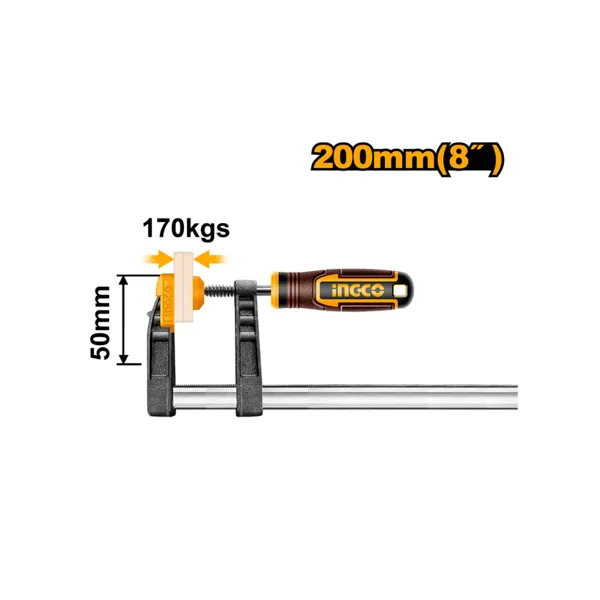 Serre joint à poignée en plastique haut 050 mm serrage 0200 mm