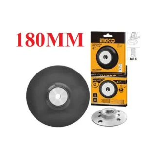 Plateau de ponceuse caoutchouc noir à écrou M14 de 180 mm