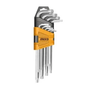 Clé mâle coudée Torx XL en 9 pcs râtelier T 10 à T 50
