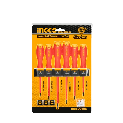 Tournevis bouts divers Standard isolés à 1000 v en 06 pcs