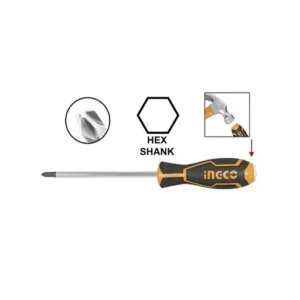 Tournevis bout Philips PH 3×200 mm lame Hex traversante à frapper qualité SS 2