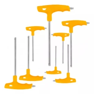 Clé mâle coudée Torx XL sur forme T sécurité 2 bouts TH en 6 pcs TH10