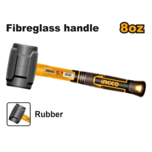 Maillet forme tonneau en caoutchouc manche fibre 08 Oz de 51 mm