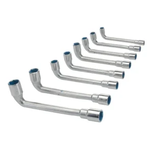 Clé à pipe débouchée 6x 6 pans en 8 pcs de 8 à 19 mm râtelier
