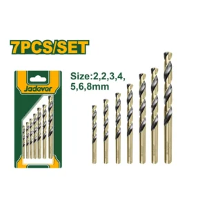 Foret à métaux rectifié HSS-G queue Cyl clair en 07 pcs 2 à 8 mm