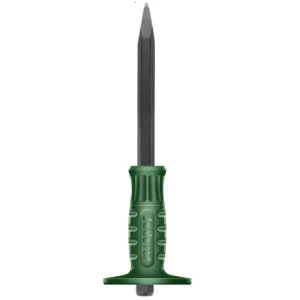 Burin de maçon bout pointu avec poignée de protection 300×18 mm