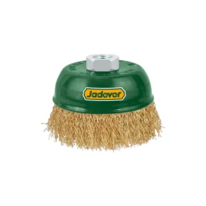 Brosse boisseau conique mèche torsadée taraudée M14 de 075 mm