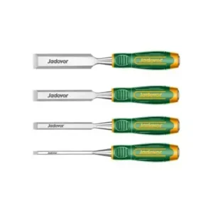 Ciseau sculpteur de menuisier manche plastique en 4 pcs blister