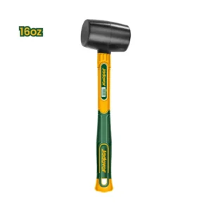 Maillet forme tonneau en caoutchouc manche fibre 16 Oz de 65 mm